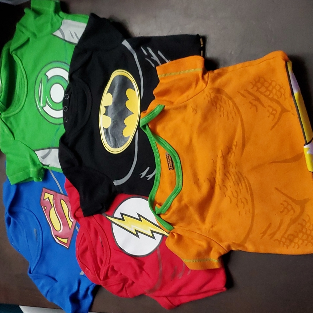 superhero onesies 24m bundle of 5
